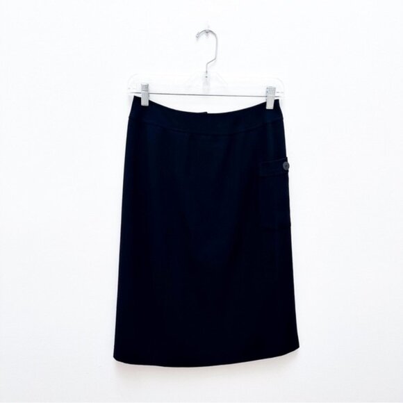 Vintage DKNY Wool Button Front Skirt - Picture 3 of 3